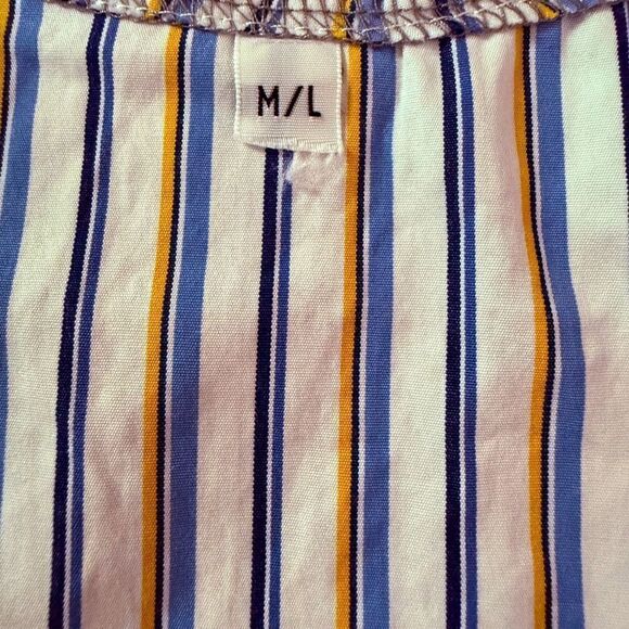 Polo by Rsalph Lauren striped button down cropped tank NWOT M/L - Picture 8 of 9